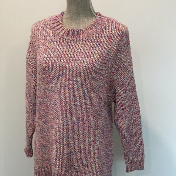 H&m Pink Oversized Knit Sweater Large fit - Picture 6 of 12